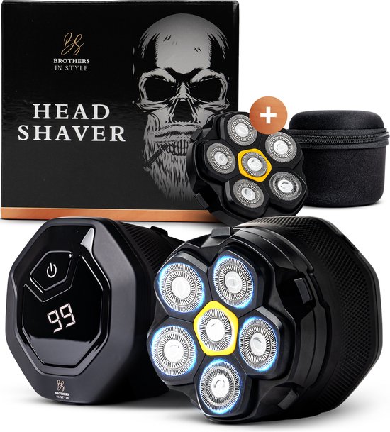 Skull Shaver - Scheerapparaat Mannen - +1 Magnetische Scheerkop - Head Shaver - Hoofd Scheerapparaat – Elektrische Shaver - Brothers in Style