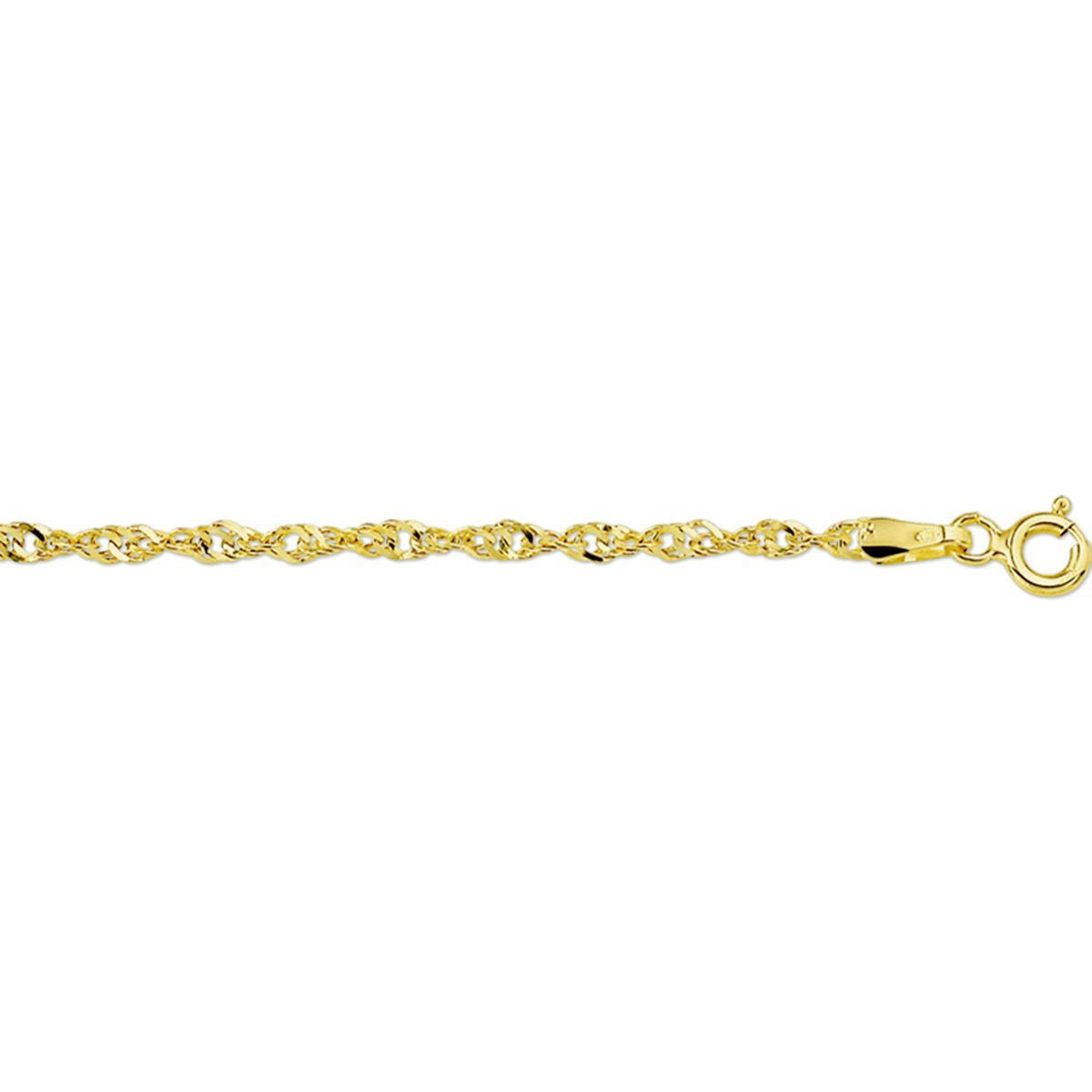 Enkelbandje singapore 2,3 mm 24 - 26 cm