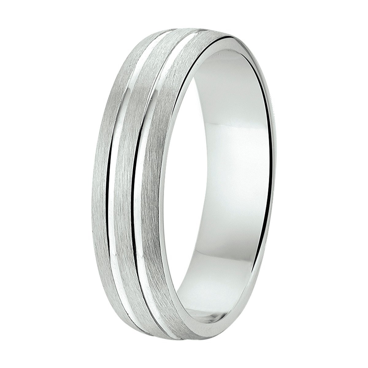 Gerhodineerd Zilver Ring A304 - 5 Mm Zonder Steen 1315261