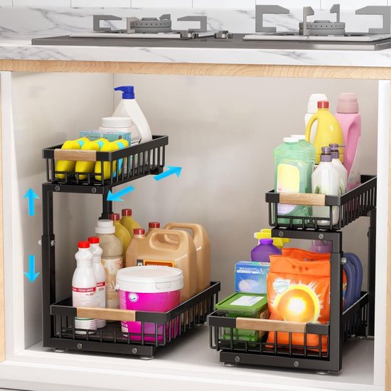 Flearitzo 24 stuks ladeverdelers, lade-indelers, lade-scheidingswanden, verstelbare lade-organizers, lade-inzetstukken voor kantoor, keuken, slaapkamer en badkamer (wit