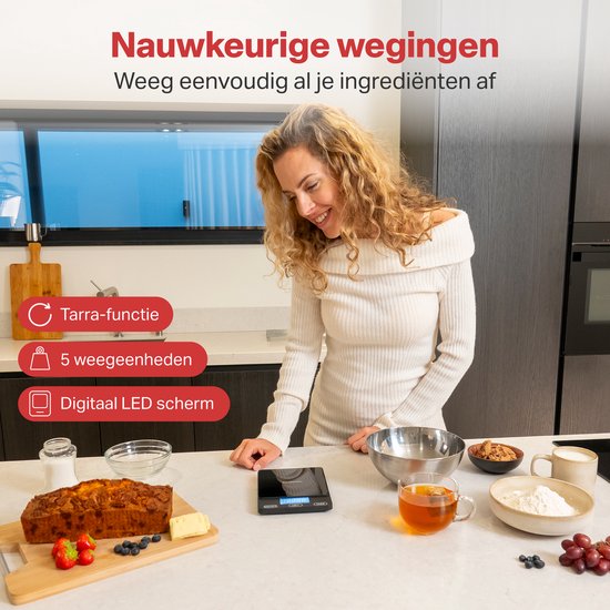 Rowenta BS1501 Classic Digitale personenweegschaal van gehard glas, 31 x 31 cm, nauwkeurige schaal om de 100 g, intelligente functies, groot display, batterijen inbegrepen