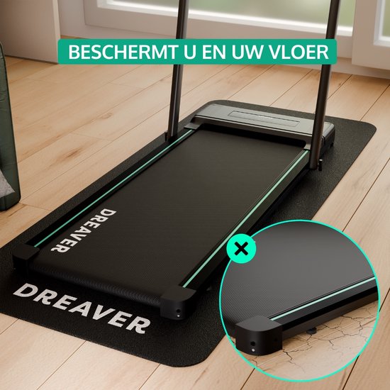 Dreaver Beschermmat Fitnessapparatuur - 140x70x0,6 cm - Bol