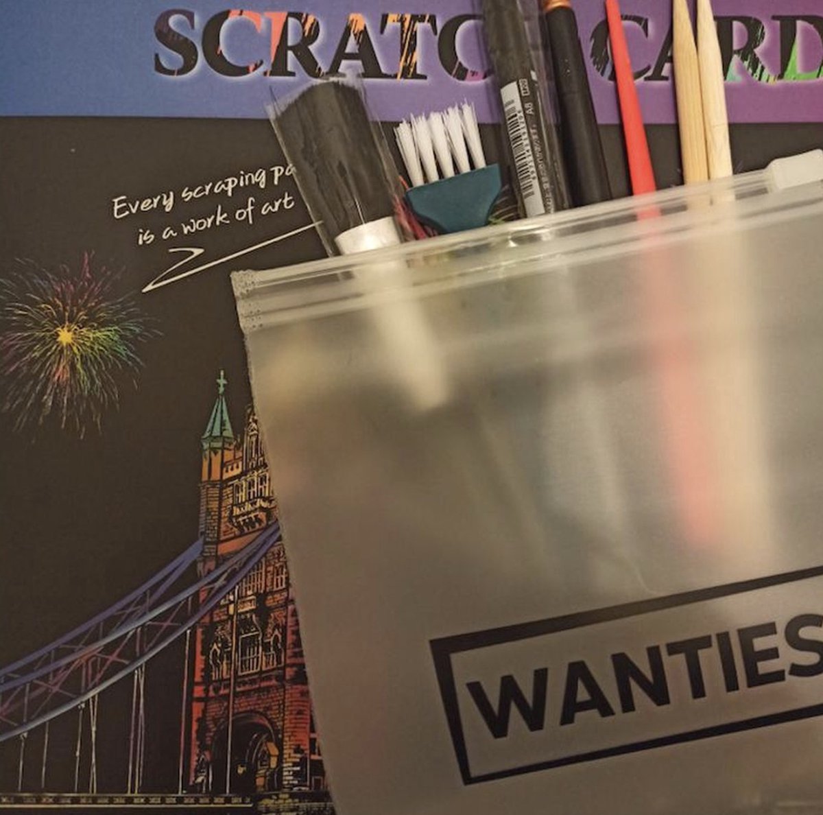 Glow in the Dark Scratch Art 4x A4 Deluxe Set | Incl. 7 Tools | Magic Kras Tekeningen Kraskaarten Krasfolie Kraskaart | Kinderen en Volwassenen Knutselen Tekenen | Painting Schilderen op Nummer Diamond Painting | Knutselpakket Tekenpakket — afbeelding 5