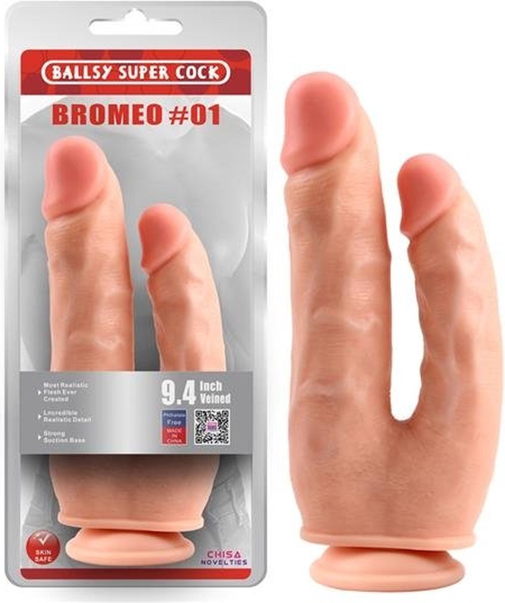 Goedkoopste Dubbele Penetratie Dildo Met Zuignap - 24,5 cm