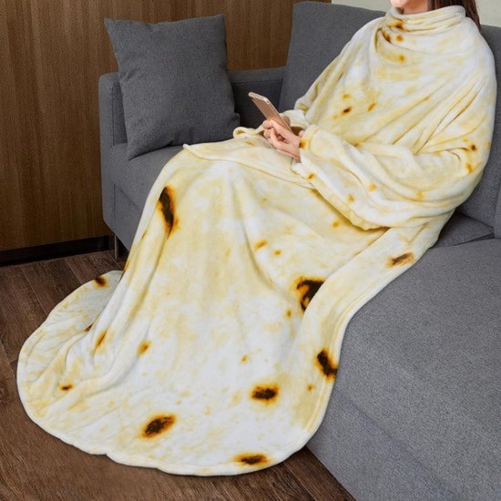 Catalonia Classy Dekenponcho met capuchon, draagbare knuffeldeken met steekzakken, comfortabele sherpa-fleece omslagdoek voor kinderen en volwassenen
