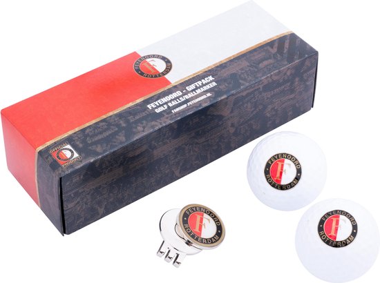 Golfpresentjes- - Feyenoord Golfcadeau gifset - Feyenoord Golfballen en Golftees - 2 Feyenoord Golfballen-Cadeauset incl 1 ball marker-35 houten Feyenoord Tees met logo - Feyenoordfan -golfballen + Feyenoord Golftees -Golfcadeau-Golfgadget-Golftees — afbeelding 4