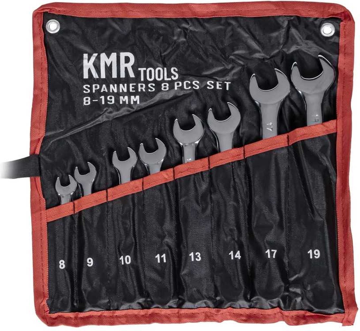Ringsteeksleutel set - 8 t/m 19 mm - 8 dlg - Steek ringsleutel - KMR Tools