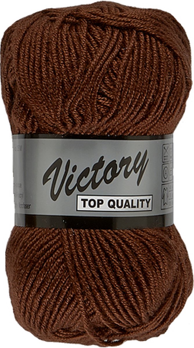 Lammy Yarns - Victory - Bruin 110 - Haakgaren - Breigaren - 50 Gram - 125 Meter – Acryl
