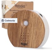 Melodiez Bird Sound House avec capteur - Boîte avec 3 sons naturels Vogel, d'océan et de jungle - Bird House avec son - Détecteur de mouvement / suspendu - Bird Sound House pour les Toilettes - Piles / Noorderhout
