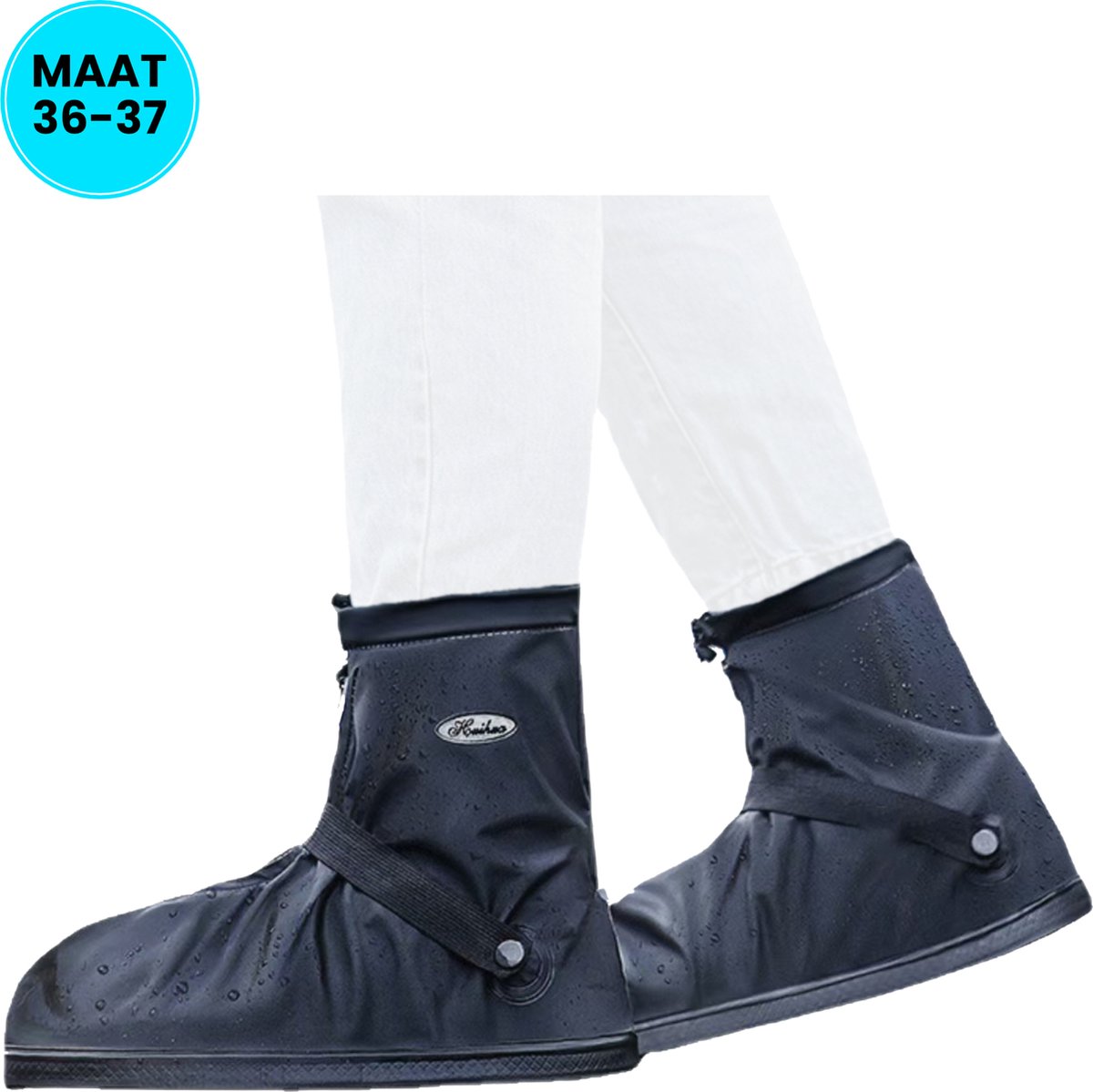 Somstyle Overschoenen - Maat 36-37 - Regenhoes Schoenen - Waterdicht & Reflecterend - Unisex - Laag - Donkerblauw