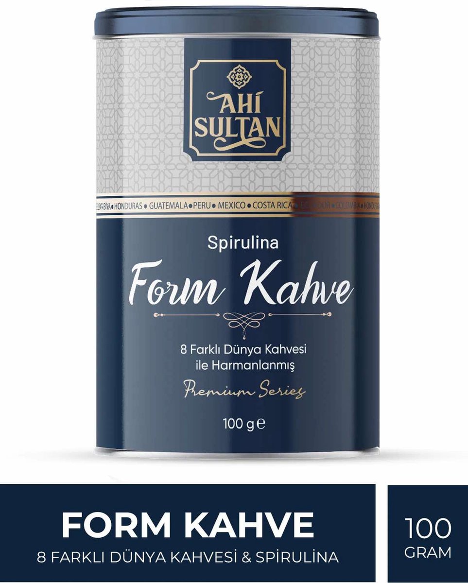 Goedkoopste AHI SULTAN Form Koffie Gemengd met 8 verschillende Wereld Koffies Keto Spirulina L-carnitine en collageen 100 gr