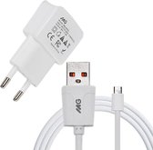 2In1 - Adapter Plus Snoer -  Adaptive Fast Charging Snellader Met Micro-USB Kabel - Wit