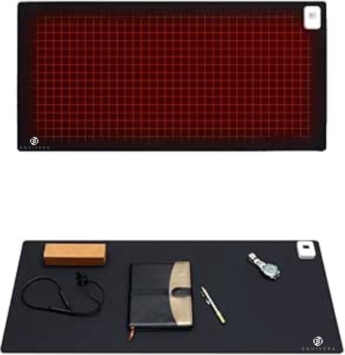 Equivera Verwarmde Muismat - Verwarmde Bureau Onderlegger - Bureau Verwarming - Verwarmde Onderlegger - Verwarmde Muismat voor Koude Handen - Verwarmde Bureau Mat - Muismat Warm - Verwarmingsmat - Bureau Onderlegger