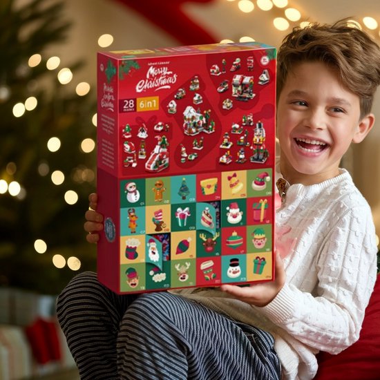FunFinds - Adventskalender 2024 - Bouwset - Voor kinderen - 1000+ stuks - Kerstcadeau - Sinterklaascadeau