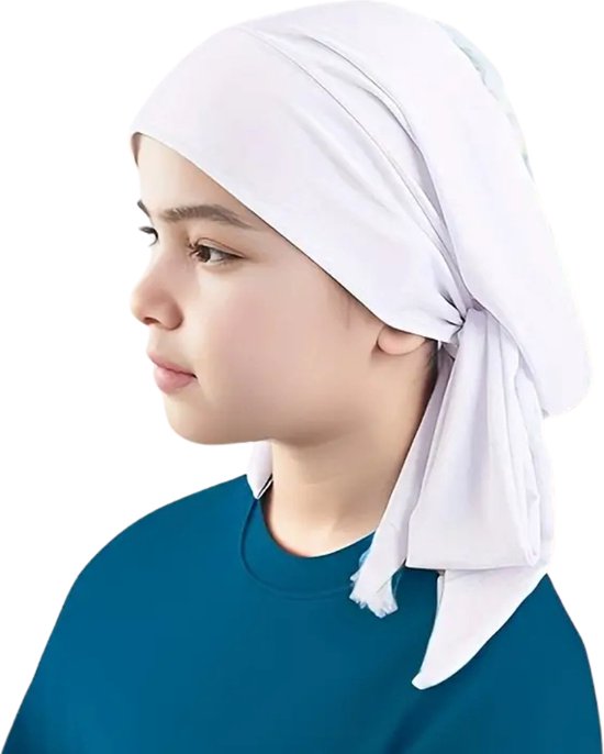 Foulard Bovista - Hijab - Femmes - Abaya - Écharpe - Vêtements islamiques - Vêtements musulmans - Alhamdulillah - Wit