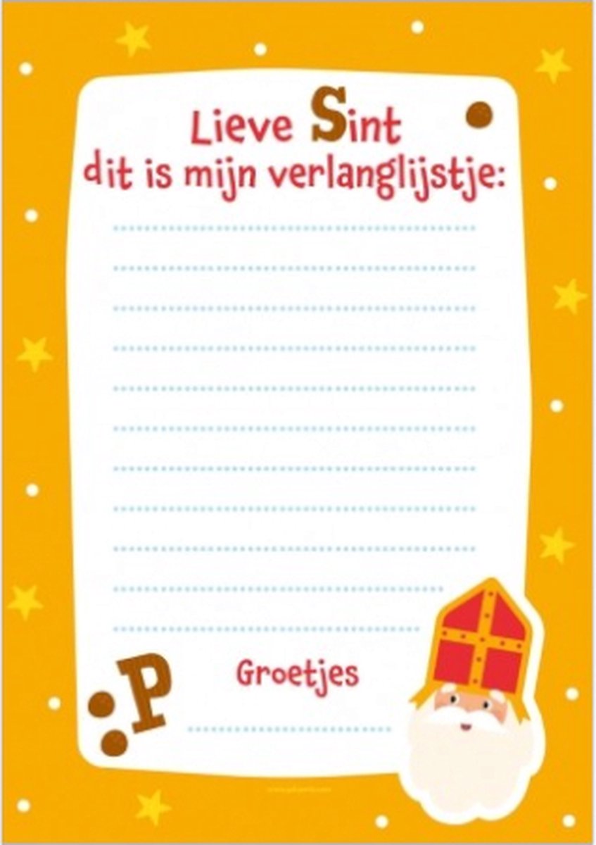 Sinterklaas verlanglijstje - 6 stuks