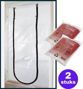 2X - Perfect Cover® Dust Door U - 2,4m x 1,2m - Avec Fermeture Éclair - Couvre-porte - Protection de l'espace - Rénovations