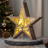 Kerstverlichting LED 3D Ster 55 Lampjes 35 Cm Op Batterijen Kerstversiering Kerstdecoratie Kerstlampjes
