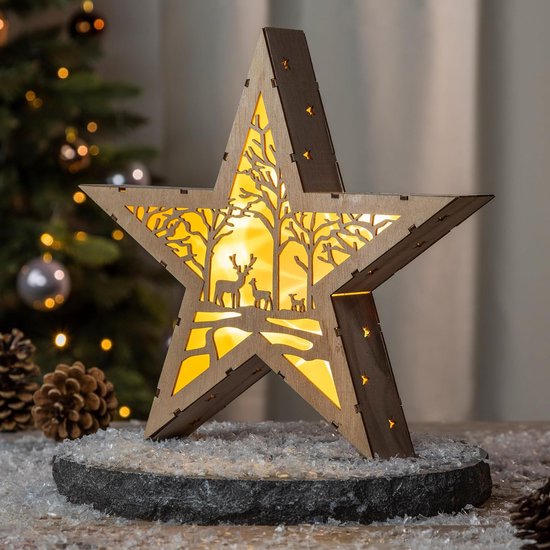 Kerstster met Verlichting kopen? ✔️ Verlichte Kerstster