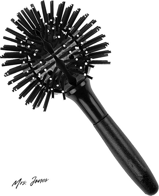 Madame Jones 3D Bomb Curl Brosse à cheveux Ball Blowdry Brosse coiffante Démêler les boucles façonnantes Définir les femmes moins tirant B .