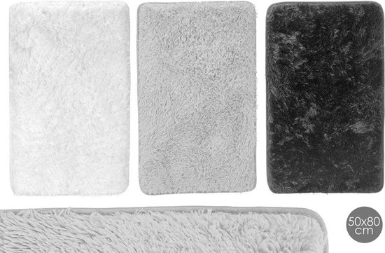 Badmat zwart 50x80 cm