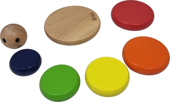 Houten piramide stapeltoren magnetisch van Houten — afbeelding 2