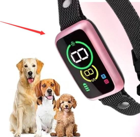 Maxipets ® Anti Blafband PRO 2.0 - Blafband voor honden - Halsband hond - Trainingsband - Anti blaf apparaat - Zonder schok - Kleine en grote honden - Oplaadbaar - Waterdicht - Roze