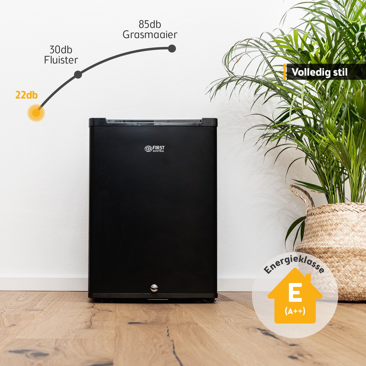 TZS First Austria Mini koelkast - Minibar - 40 liter - Vrijstaand - Volledig stil 22dB - Zwart — afbeelding 7