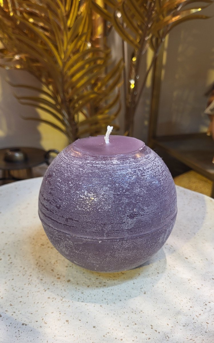 Branded by Bolkaars - Kaars - Aubergine - ø12x12 cm - 110h