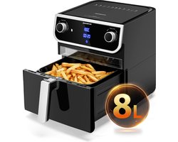 Aigostar 30I0T Joy - Airfryer XXL - Heteluchtfriteuse - 12 Automatische Programma's - 8L - Zwart