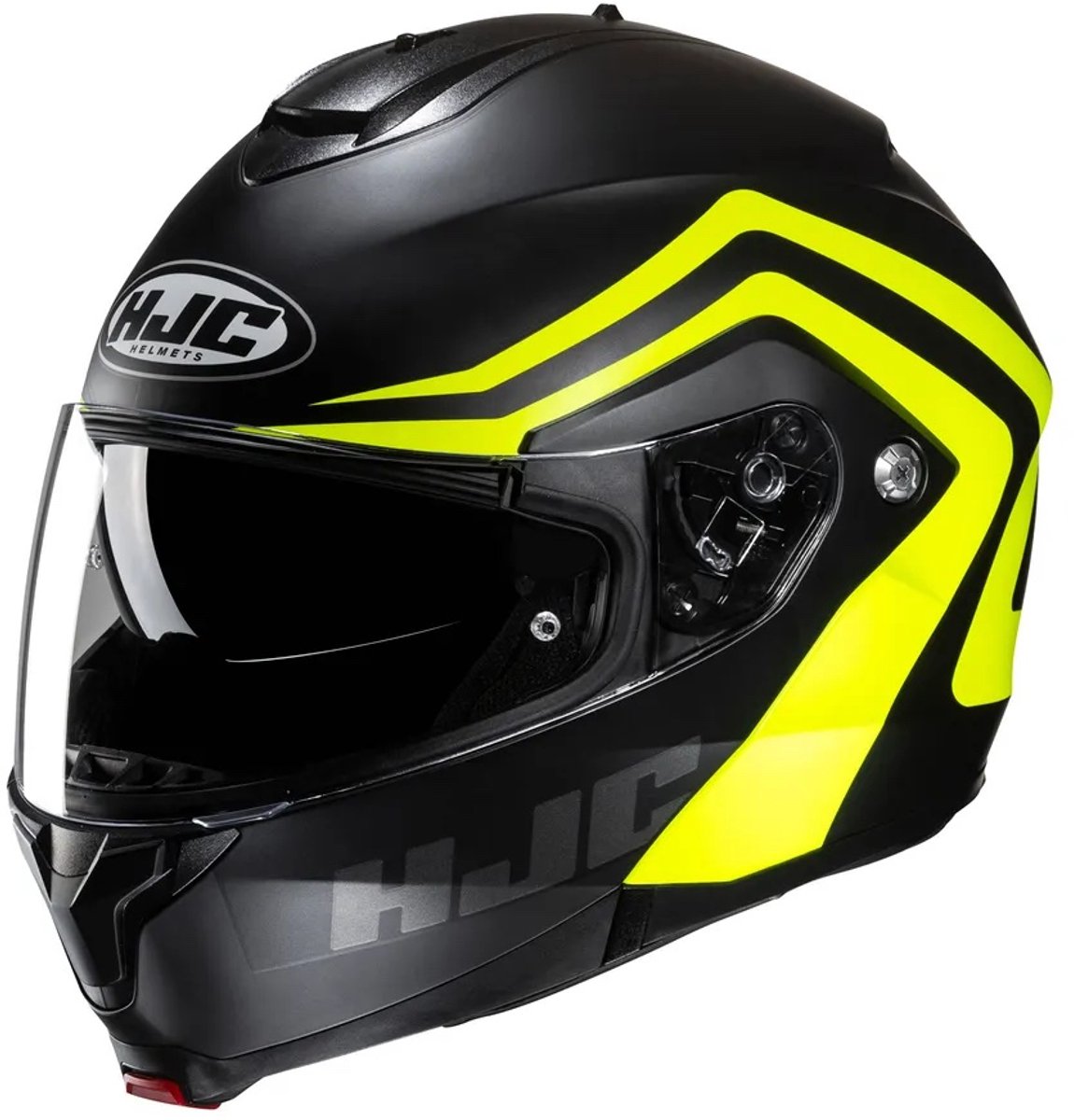HJC C91N Nepos Zwart Geel Systeemhelm - Helm