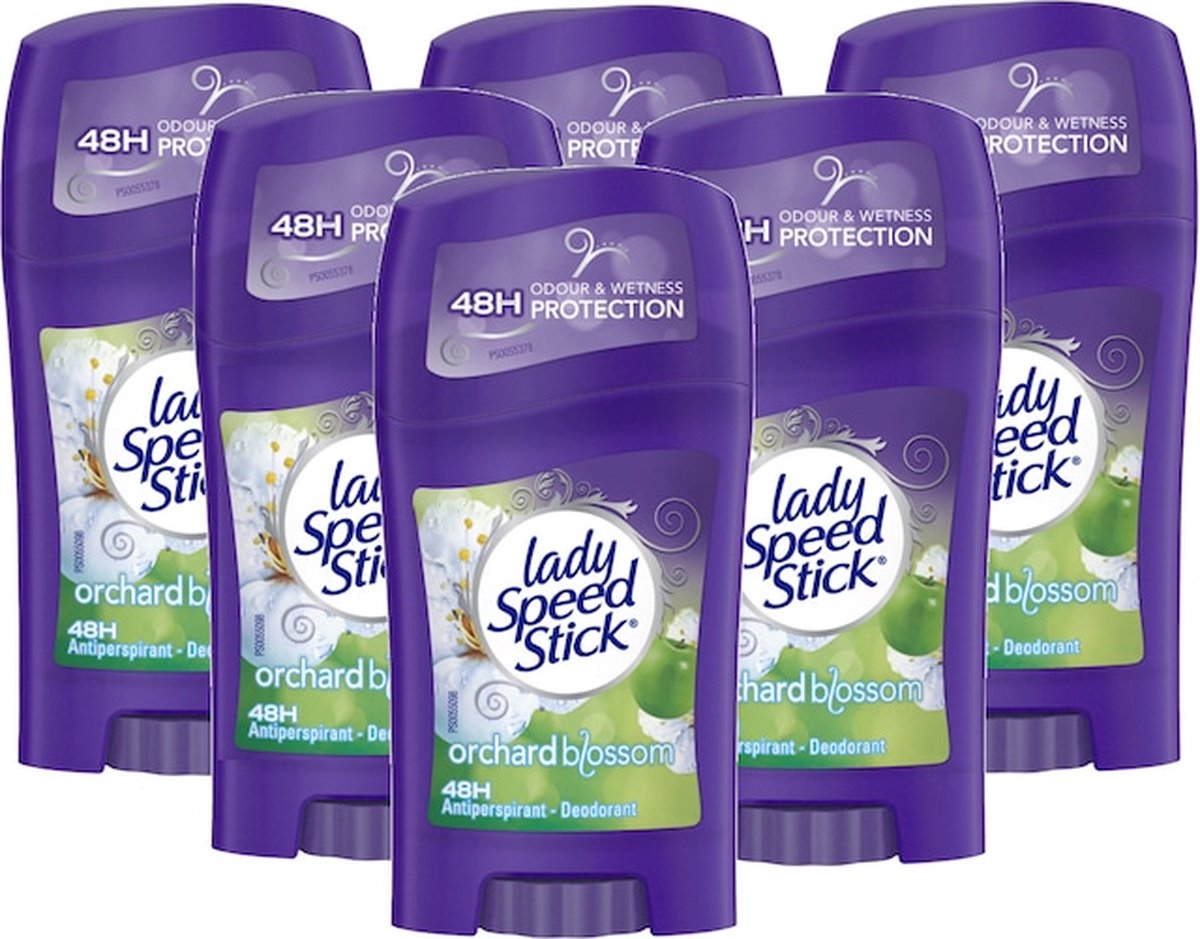 Goedkoopste Lady Speed Stick Deodorants Orchard Blossom - 6x40g - Deodorant vrouw - USA Formaat - 48uur Fris en zelfverzekerd