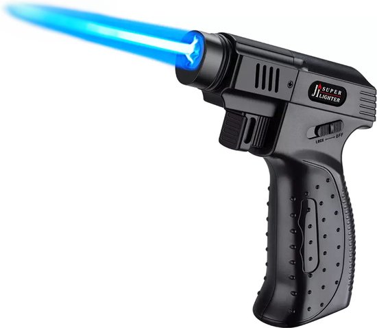 Black Turbo Gun Torch - Vuurwerk Aansteker - Stormaansteker - Gasbrander