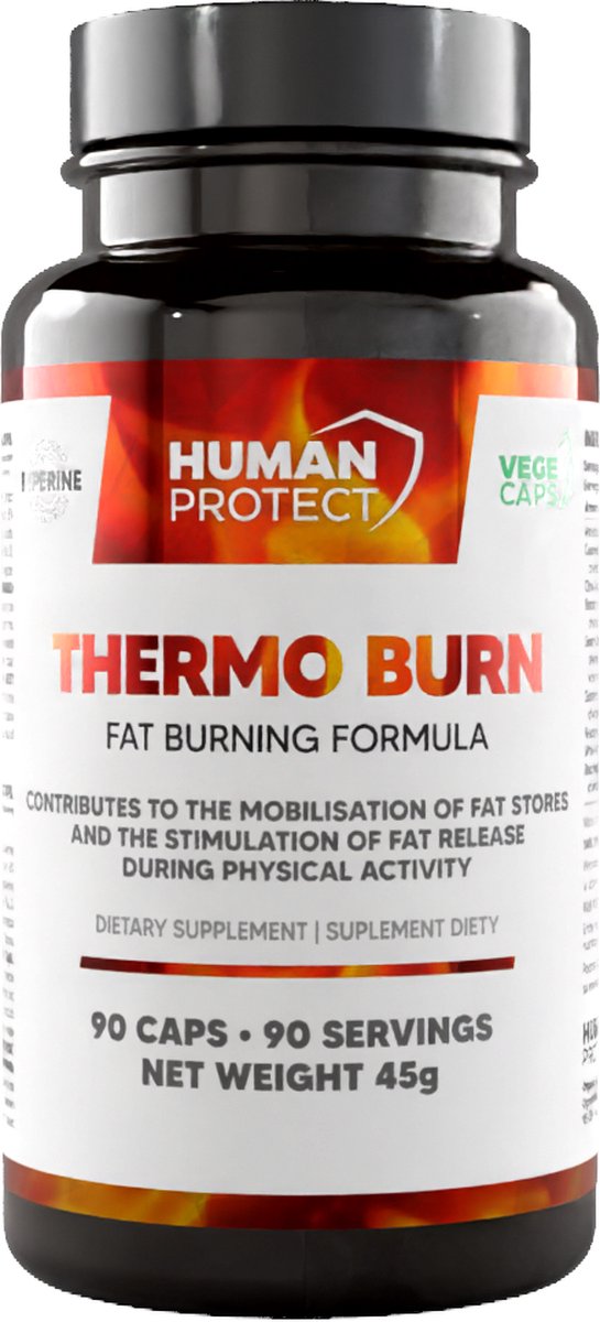 Goedkoopste Human Protect - Thermo Burn - 90 caps - 90 doseringen - Fatburner - Fat burner - Vetverbrander