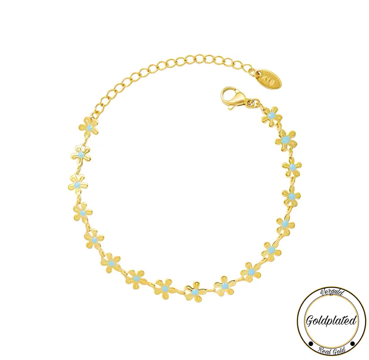 Borasi Bloemen Armband | Goldplated | Armband Bloeien | Dames Sieraden | Dames Armbanden |