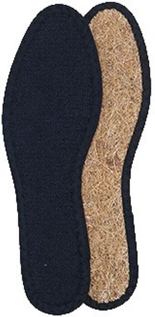 Cotton Black zwarte badstof inlegzool maat 46 - Care4Shoes - badstof zool met latex polster.