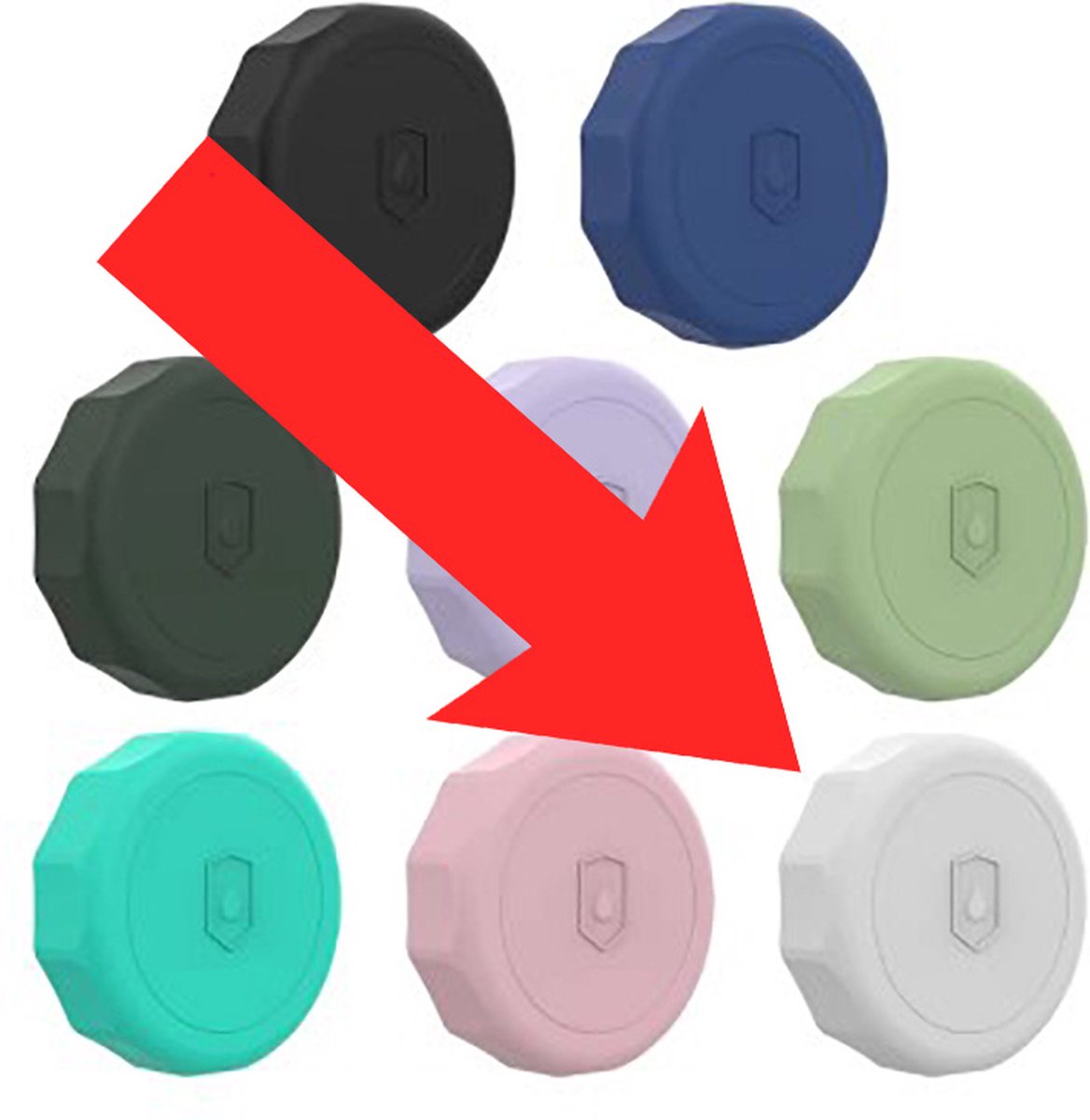 Actie4you® - Waterdichte Beschermhoes geschikt voor AirTag - Geschikt voor Apple Tracker – Hoes geschikt voor Apple Airtag - Schokbestendig - UV-bestendig - Stootbestendig – Met Plakstrip - Wit