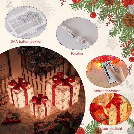 Set van 3 decoratieve LED lampen voor buiten FARALLON met afstandsbediening wit