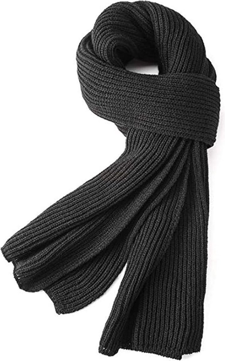 oCreon Warme Herfst en Winter Sjaal - Unisex Gebreide Garen Sjaal in Pure Kleur voor Extra Comfort