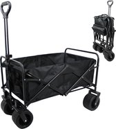 Bol.com Bolderkar opvouwbaar – 130kg draagkracht – Bolderwagen met stevig frame – 83x52x56 cm - Strandkar - Brede wielen aanbieding