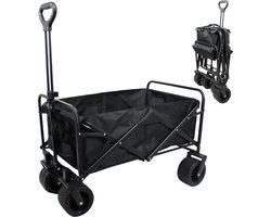 Bolderkar opvouwbaar – 130kg draagkracht – Bolderwagen met stevig frame – 83x52x56 cm - Strandkar - Brede wielen