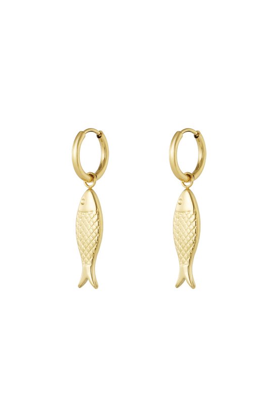 Bijoutheek Boucles d'oreilles pendantes d'Oreilles Poisson Or