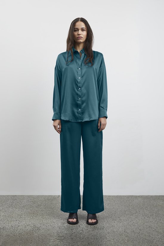 Ichi IXSTORMIE SATIN SH Dames Blouse - Maat 44