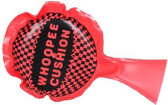 Scheetkussen/scheetzak 9 cm - rood - Fopartikelen - 1 April grappen - poep geluid maken - funny