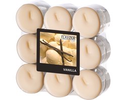 Conpax Candles Geur theelichtjes/waxinelichtjes - 18x - Vanilla aroma - 4,5 branduren