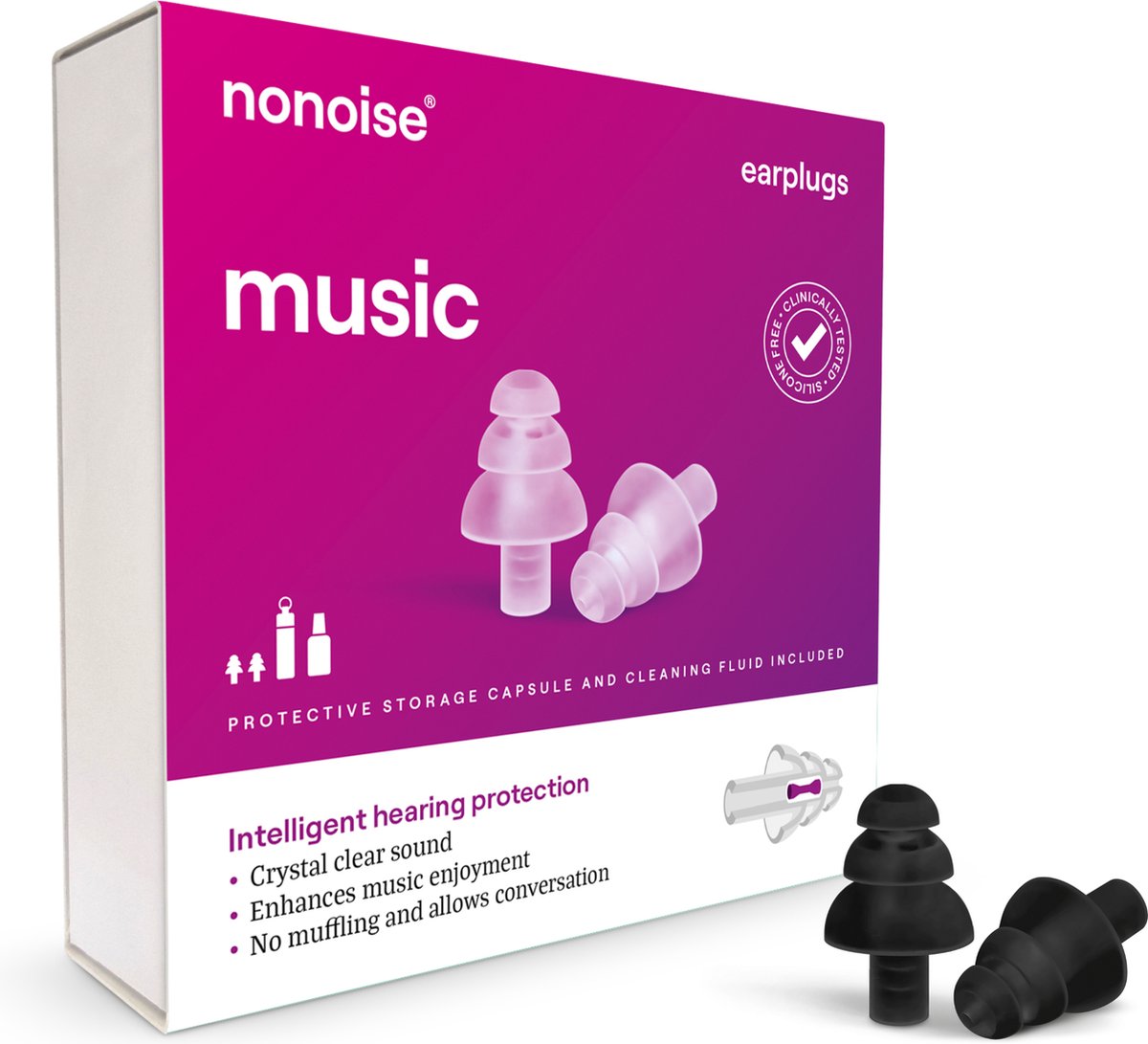Goedkoopste Nonoise - Music - Oordoppen - 1 paar - Zwart