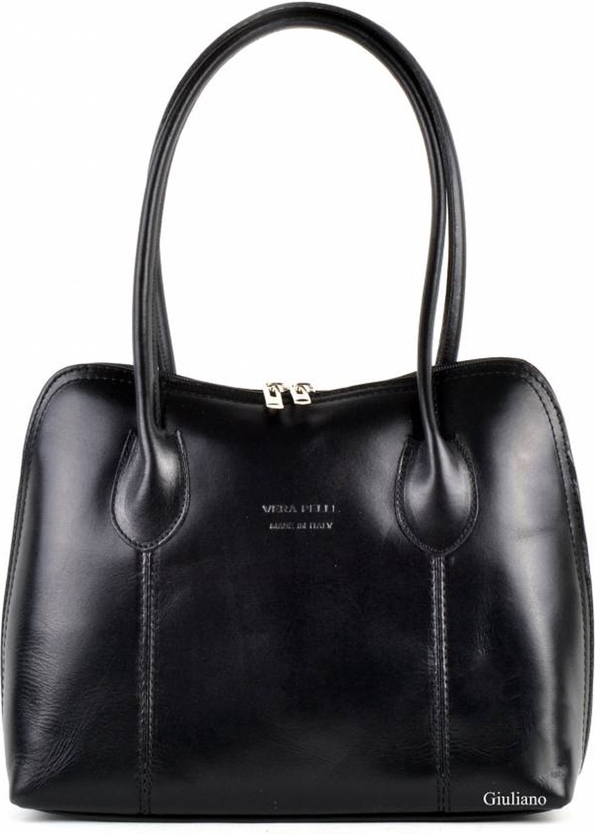 Giuliano klassieke handtas Juliette - Zwart - Dames - Made in Italy