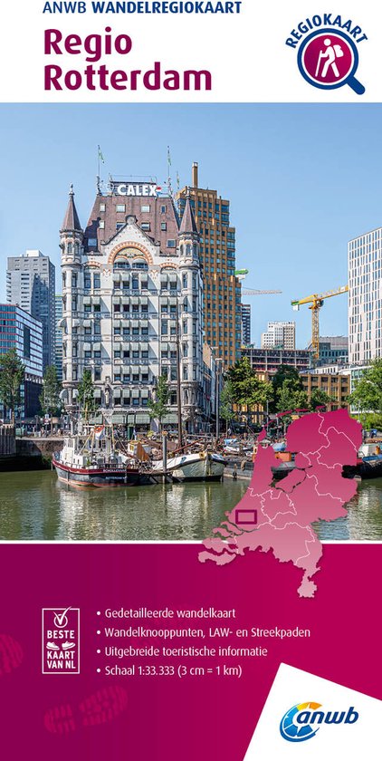 ANWB Wandelregiokaart - Regio Rotterdam 1:33.333