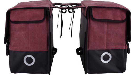 Sac en toile double Plus Violet rouge/Noir mat 57L