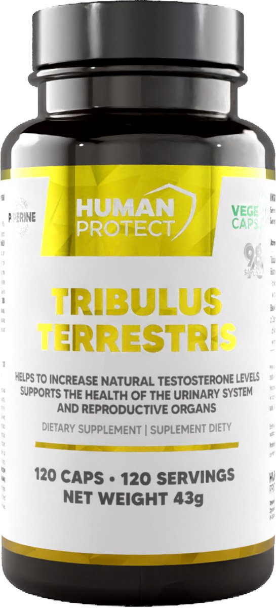Human Protect - Tribulus Terrestris - 120 caps - 120 doseringen - testosterone booster - testosteron booster